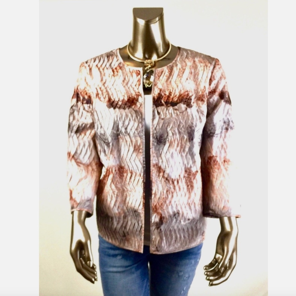 *NWT CLOSING SALE - CHICO'S $139 PLEAT JACKET SIZE 2 L